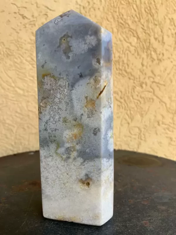 Decoração Ponta Geodo de Ágata Natural (644 gramas)