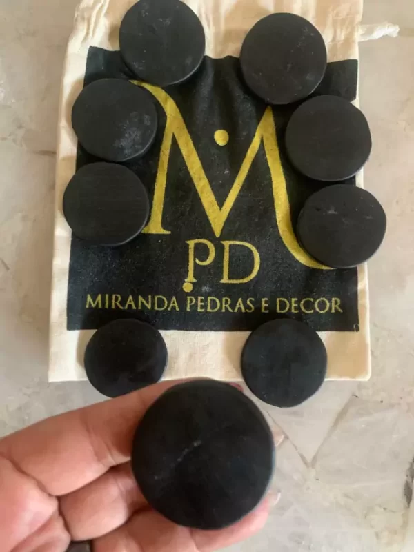 Kit 10 Pedras Vulcânica Pequenas para Rosto, Colo, Pescoço, para usar Quente ou Fria
