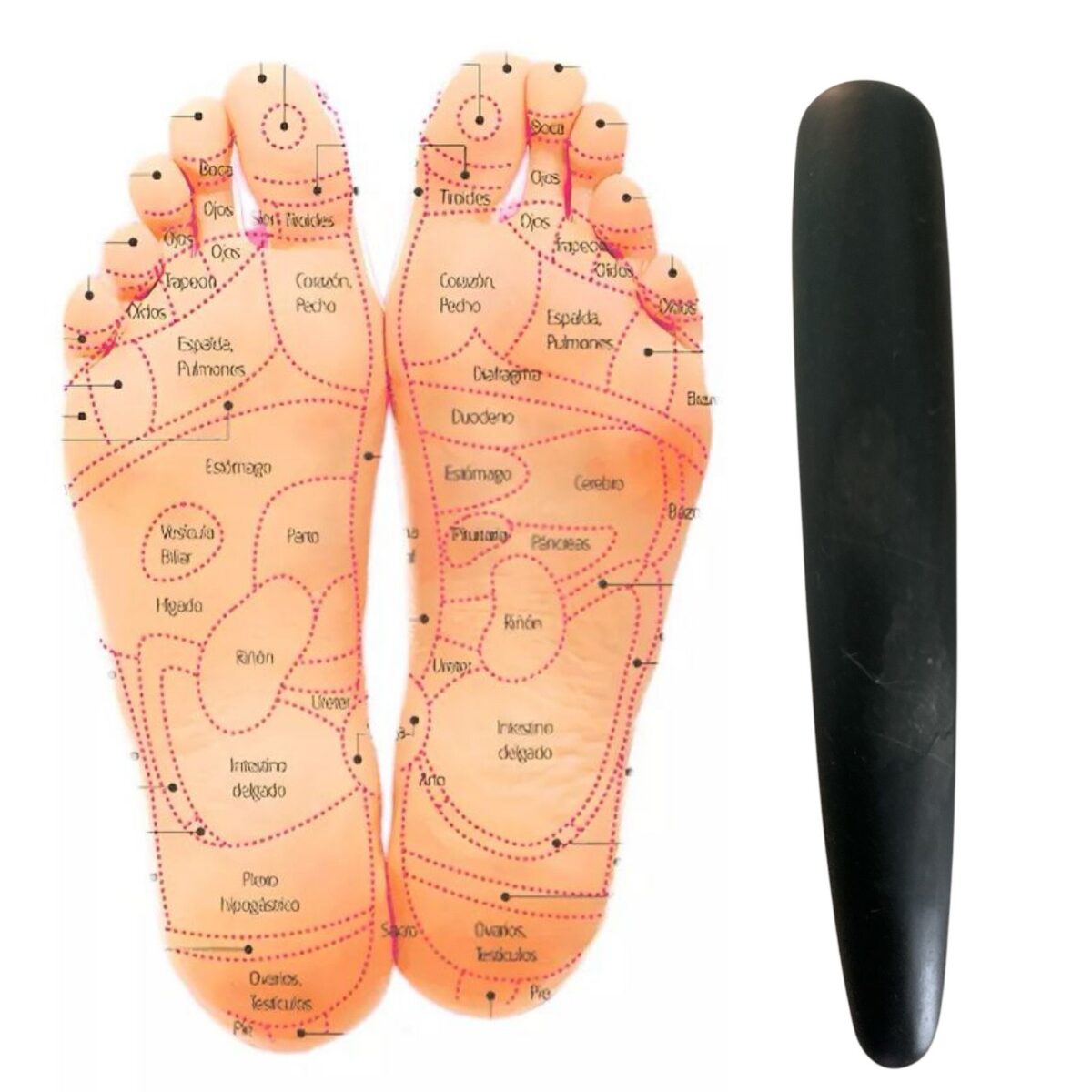 Bastão Reflexologia Podal Massageador (Pedra Vulcânica massagem pés mãos) - Image 3