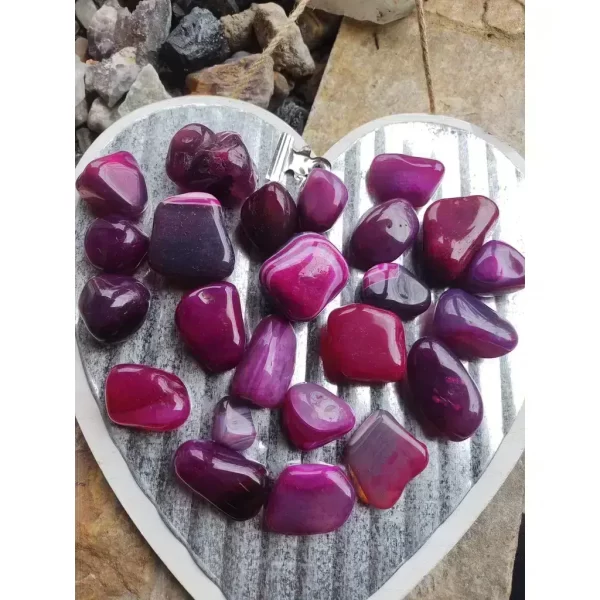 Pedra Ágata Rosa (pedra rolada)