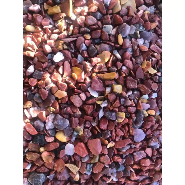Cascalho Pedra Jaspe Vermelho e Jaspe Amarelo Natural Bruto Pequeno