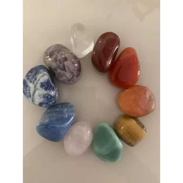 Kit dos Chakras 10 Pedras Roladas Grandes