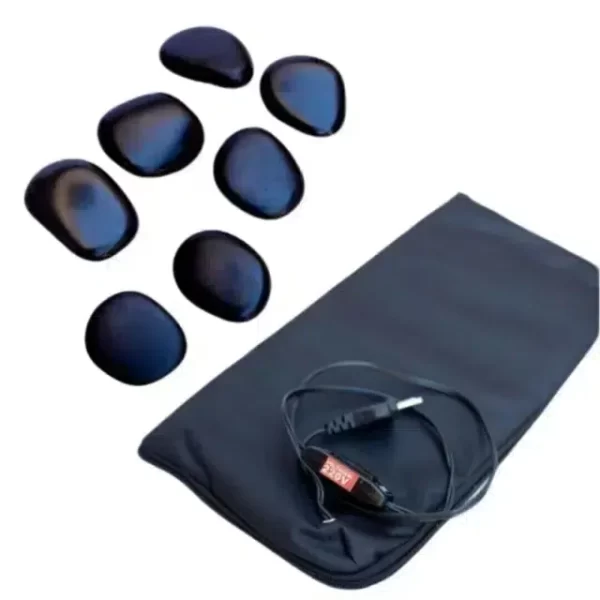 Kit 6 Pedras Quentes Para Massagem + Bolsa Aquecedora 127v/220v